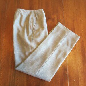 Kasper Heather Taupe Pants Flat Front Lined Pockets Size 2P